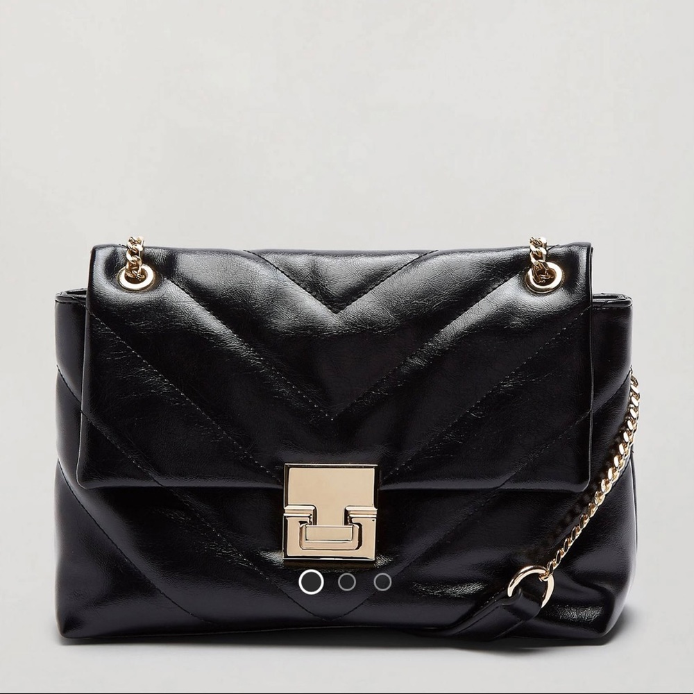 3/$50 Asos Miss selfridge bag with chain detail in black